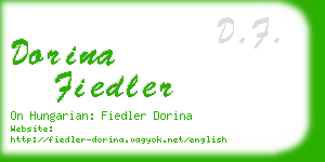 dorina fiedler business card